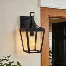 Load image into Gallery viewer, KAWOTI Marico 1 -Light 13.5-in H Matte Black Hardwired Outdoor Wall Light