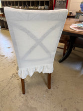 Load image into Gallery viewer, White Dining Chair Slip Cover