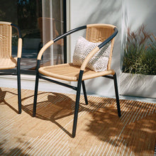 Load image into Gallery viewer, Lila Rattan Indoor-Outdoor Restaurant Stack Chair