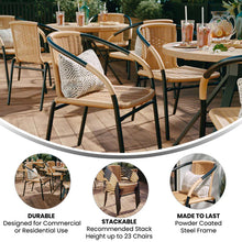 Load image into Gallery viewer, Lila Rattan Indoor-Outdoor Restaurant Stack Chair