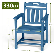 Load image into Gallery viewer, Set of 2 HDPE Outdoor Armchair Dining Chairs