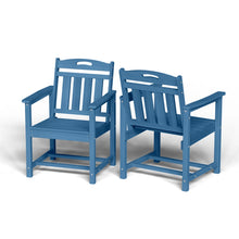 Load image into Gallery viewer, Set of 2 HDPE Outdoor Armchair Dining Chairs