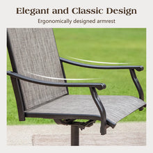 Load image into Gallery viewer, Swivel Patio Dining Chairs with Sling Seats (Set of 2)