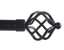 Load image into Gallery viewer, Torch Curtain Rod and Coordinating Finial Set, Adjustable