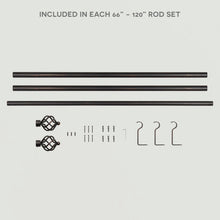 Load image into Gallery viewer, Torch Curtain Rod and Coordinating Finial Set, Adjustable