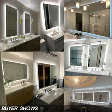 Load image into Gallery viewer, Back LED Anti-Fog Tempered Glass Bathroom/Vanity Mirror