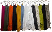 Load image into Gallery viewer, Long Asymmetric Linen Dress W/Ruffles