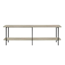 Load image into Gallery viewer, Wood and Metal 2 Shelf TV Stand