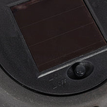 Load image into Gallery viewer, Black Stoneware LED Solar Powered Waterproof Lantern
