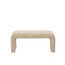 Load image into Gallery viewer, Bouclé Fabric Upholstered Waterfall Bench
