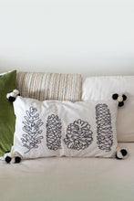 Load image into Gallery viewer, White & Black Pinecone Throw Pillow