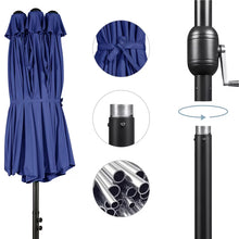 Load image into Gallery viewer, Renwick 13 FT Triple-Size Extra Large Patio Umbrella with Crank, Navy Blue