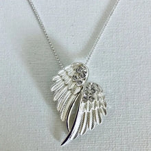 Load image into Gallery viewer, Silver Angel Wings Necklace in Box