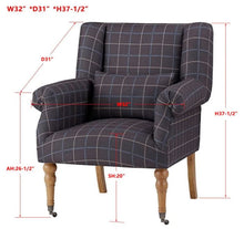 Load image into Gallery viewer, Plaid Merritt Accent Armchair