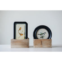 Load image into Gallery viewer, Bird Print in Distressed Wood Frame