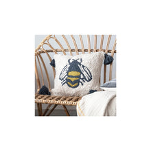 Load image into Gallery viewer, Bumble Bee Throw Pillow w/ Tassels