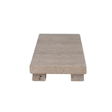 Load image into Gallery viewer, Travertine Footed Serving/Cheese Board