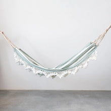 Load image into Gallery viewer, Green and White Striped Hammock