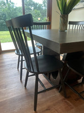 Load image into Gallery viewer, Gray Wooden Spindle-Back Dining Chair