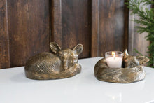 Load image into Gallery viewer, Sleeping Eloise Fox Tealight Candle Holder