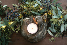 Load image into Gallery viewer, Sleeping Eloise Fox Tealight Candle Holder