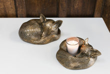 Load image into Gallery viewer, Sleeping Eloise Fox Tealight Candle Holder