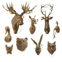 Load image into Gallery viewer, Frankie Brass Stag Head Wall Mount
