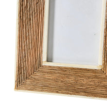 Load image into Gallery viewer, Hand-Carved Photo Frame with Bone Border