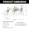 Load image into Gallery viewer, 18.9 in. 3-Light Brushed Nickel Vanity Light