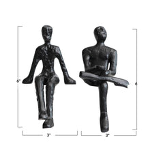 Load image into Gallery viewer, Cast Aluminum Shelf Figure, Matte Black, 2 Styles
