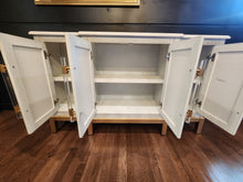 Load image into Gallery viewer, Soft Gray & Brass Buffet Server