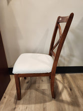 Load image into Gallery viewer, Wood Dining Chair w/ White Seat Cushion
