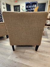 Load image into Gallery viewer, Brown Tufted Arm Chairs