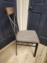 Load image into Gallery viewer, CLEARANCE Metal X back Dining Chairs