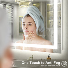 Load image into Gallery viewer, Front & Back LED Anti-Fog Tempered Glass Bathroom/Vanity Mirror