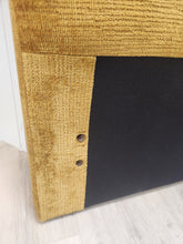 Load image into Gallery viewer, Gold Upholstered Queen Headboard