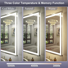Load image into Gallery viewer, Front & Back LED Anti-Fog Tempered Glass Bathroom/Vanity Mirror