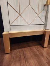 Load image into Gallery viewer, Soft Gray & Brass Buffet Server