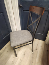 Load image into Gallery viewer, CLEARANCE Metal X back Dining Chairs