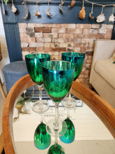 Load image into Gallery viewer, Peacock Feather Wine Glasses
