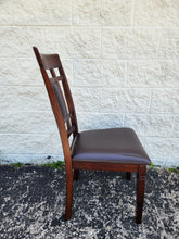 Load image into Gallery viewer, Set of 6 Brown Rectangle Back Dining Chairs