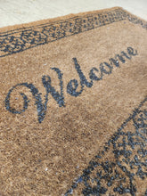 Load image into Gallery viewer, Brown Decorative "Welcome" Mat