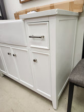 Load image into Gallery viewer, White 42'' Free Standing Single Bathroom Sink Vanity