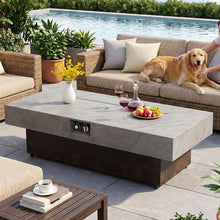 Load image into Gallery viewer, 55 in. Rectangle Propane Outdoor Fire Pit Table