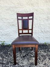Load image into Gallery viewer, Set of 6 Brown Rectangle Back Dining Chairs