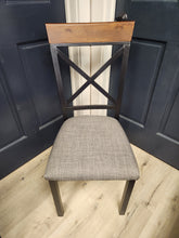Load image into Gallery viewer, CLEARANCE Metal X back Dining Chairs