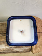 Load image into Gallery viewer, Scented Candle in Square Blue Container