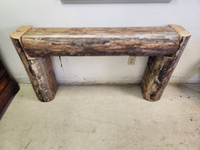 Load image into Gallery viewer, Rustic Log Entryway Table - (1840's Log)