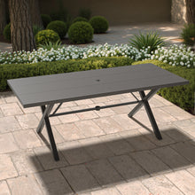 Load image into Gallery viewer, Black Metal Outdoor Dining Table