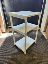 Load image into Gallery viewer, White 3 Tier End Table